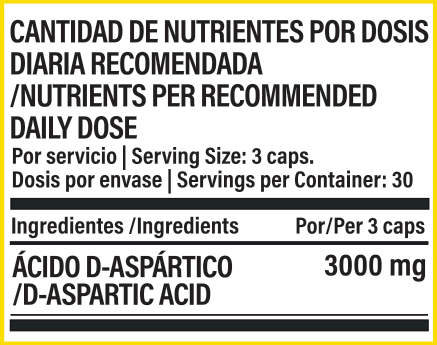 INFO NUTRICIONAL DAA ASPARTIC ACID